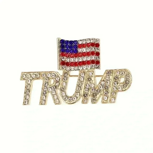 (2 for $12)Unisex Gold Trump Pin - Donald Trump Presidential Election Republican - Picture 2 of 2